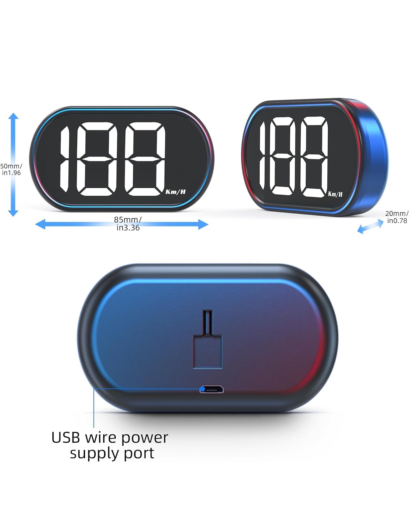 Compteur de vitesse USB auto/motos