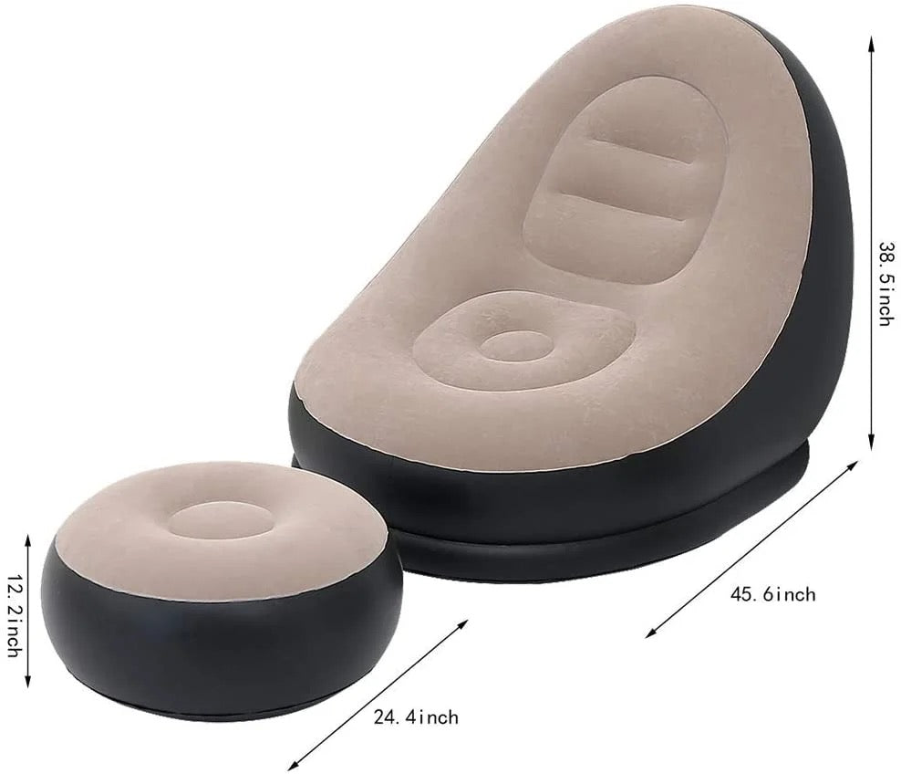 Fauteuil et repose pieds (la pompe est offerte
