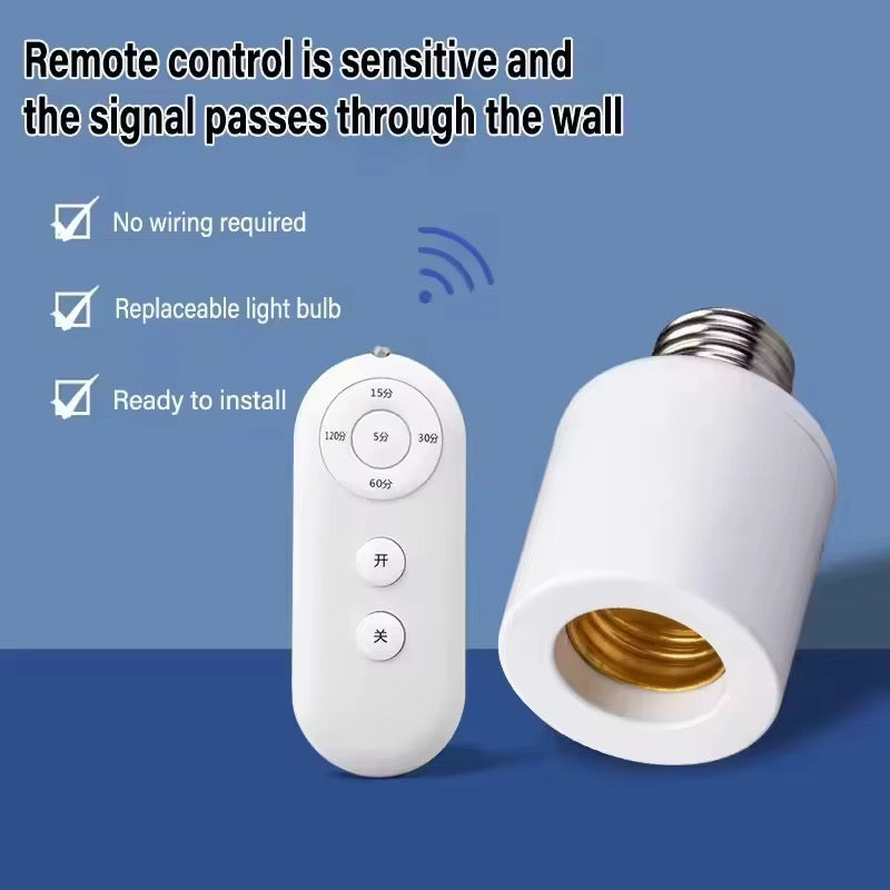 2 pcs Douille Lampe à Télécommande