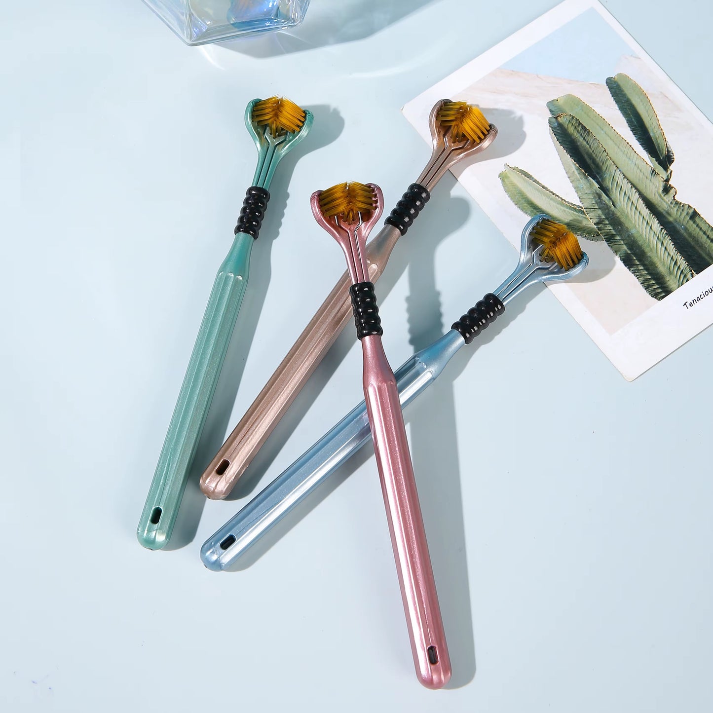 Brosse à dents 3 côtés ( pack de 4 brosses)