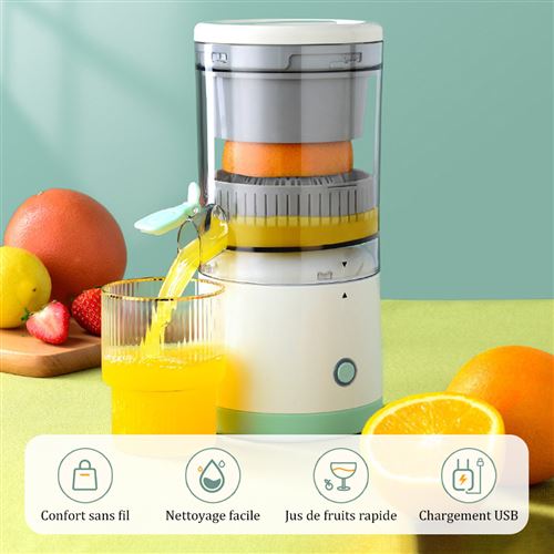 Presse-Agrumes électrique Rechargeable Récipient Amovible 600ML